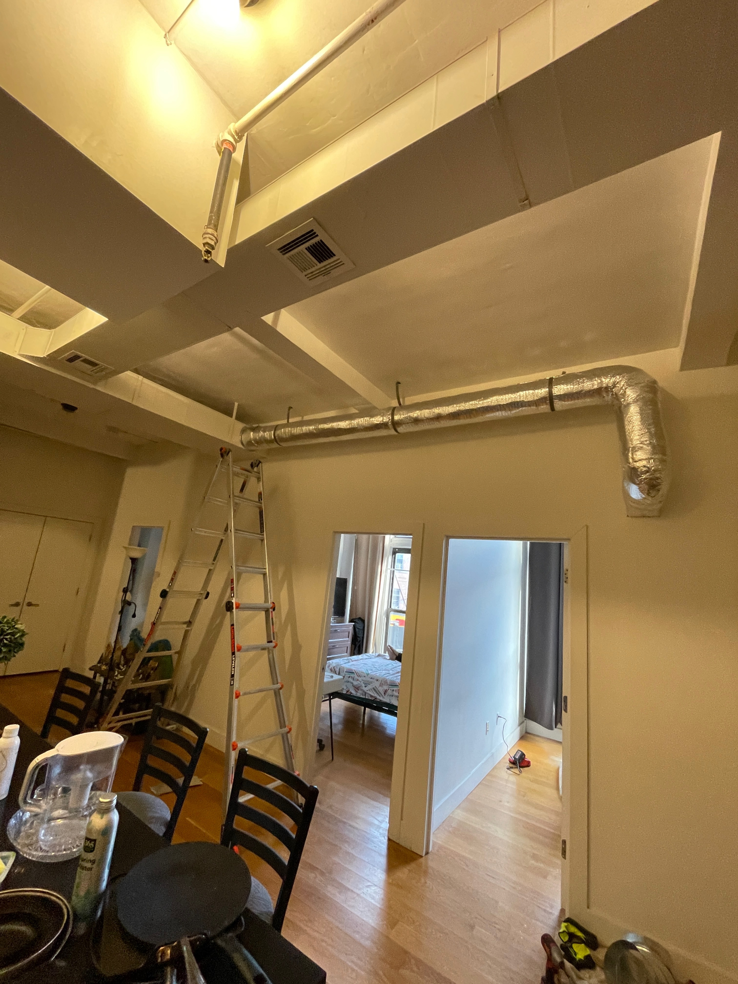 Fabrication detail before drywall